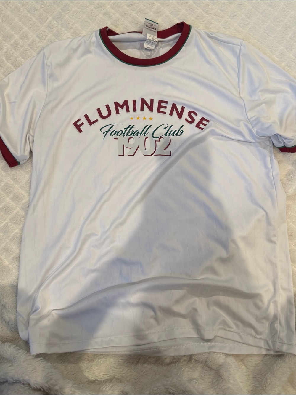 Fluminense Football Club 1902 Graphic Tee - White with Burgundy & Green